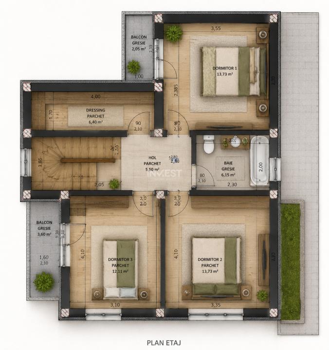 CASA INDIVIDUALA, 4 CAMERE, 2 BAI, 750 MP TEREN, MIROSLAVA - 2