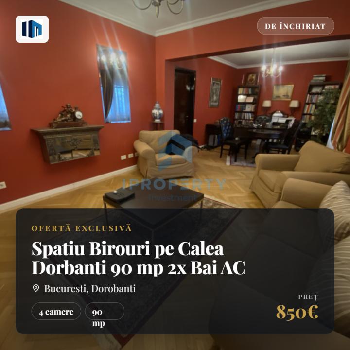 Spatiu Birouri pe Calea Dorbanti 90 mp 2x Bai AC  - fotografie proprietate 1