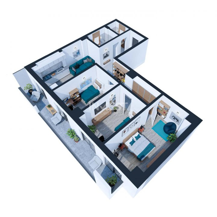 APARTAMENT 4 CAMERE, 103 MP, ETAJ INTERMEDIAR, NICOLINA, COMISION 0% !!!! - 11