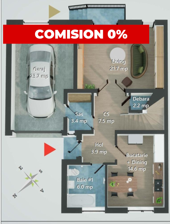 Ultimul Duplex 120mp, Terasa , Garaj , Gradina, zona Valea Chintaului!