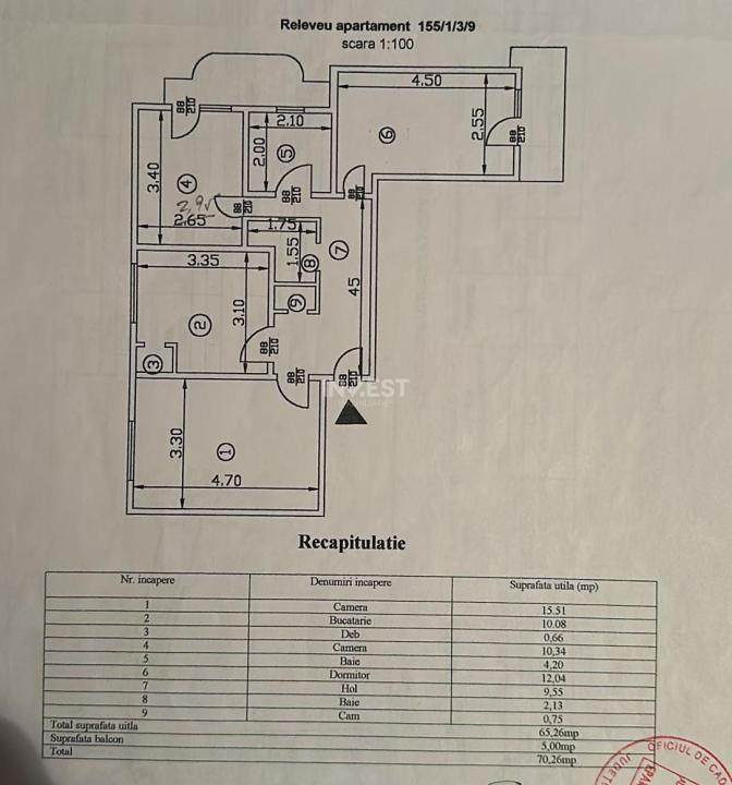 Apartament 3 camere decomandat, zona Pacurari -  Moara de Foc, Iasi - 1