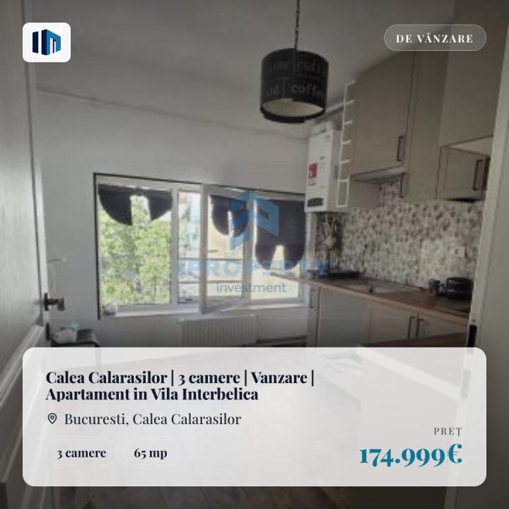 Calea Calarasilor | 3 camere | Vanzare | Apartament in Vila Interbelica - fotografie proprietate 1