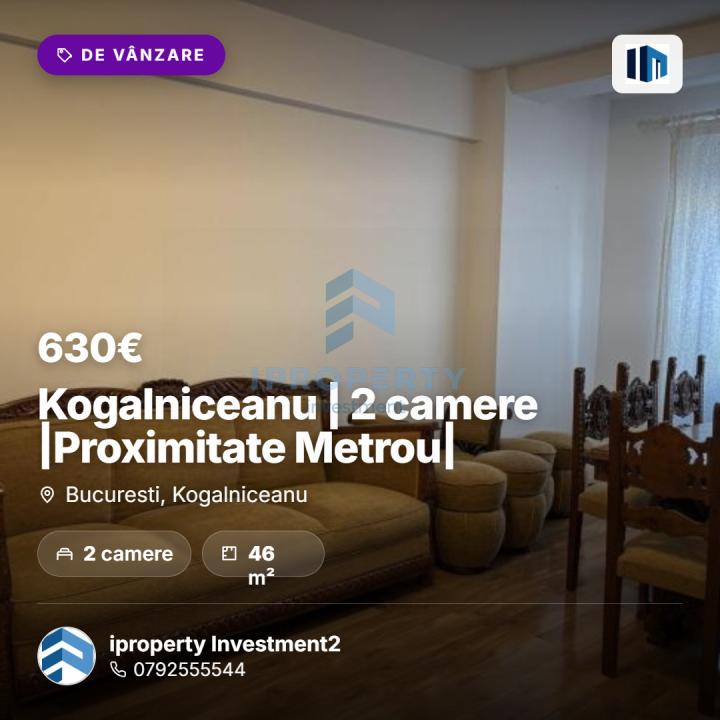 Kogalniceanu | 2 camere |Proximitate Metrou| - fotografie proprietate 1