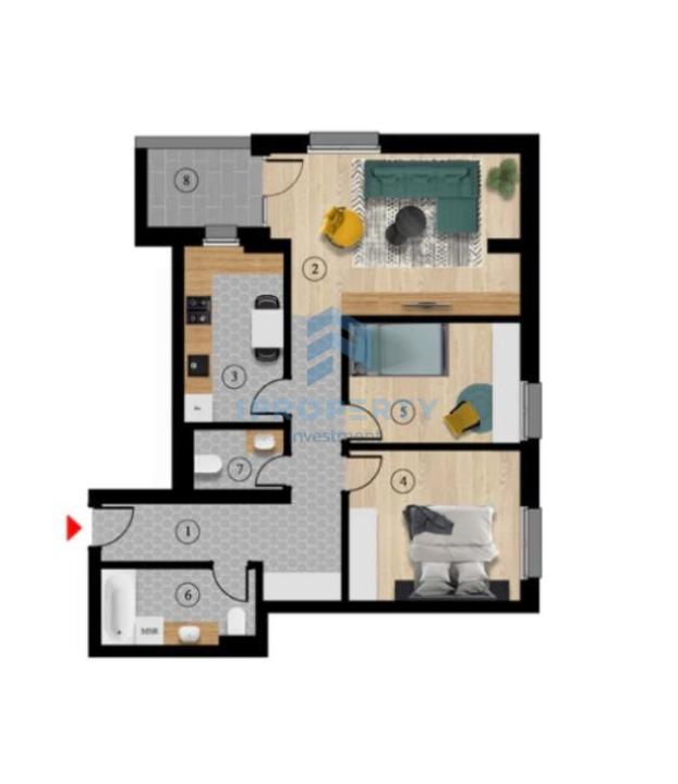 3 Camere | Otopeni | Prima Inchiriere | Parcare | Centrala | Bloc 2024  - fotografie proprietate 36