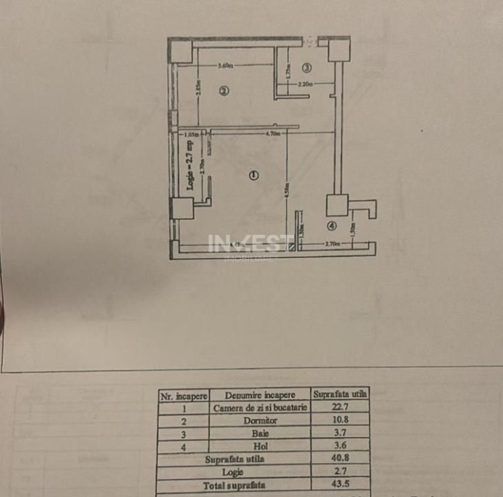 APARTAMENT CU 2 CAMERE , OPEN-SPACE, ETAJ INTERMEDIAR, CAPAT CUG-VISOIANU - 9
