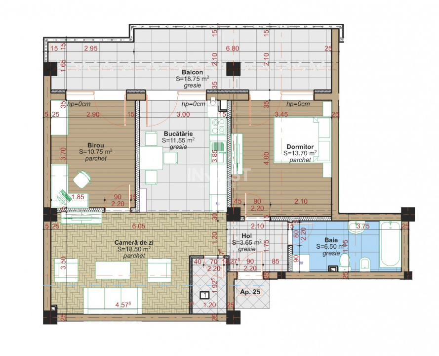 COMISION 0%! PENTHOUSE 3 CAMERE CU TERASA 19MP BLOC NOU LIFT - 9