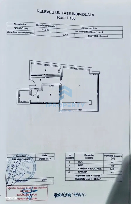 Dacia 2 Camere Nemobilat Bloc 2022 Icoanei  - fotografie proprietate 10