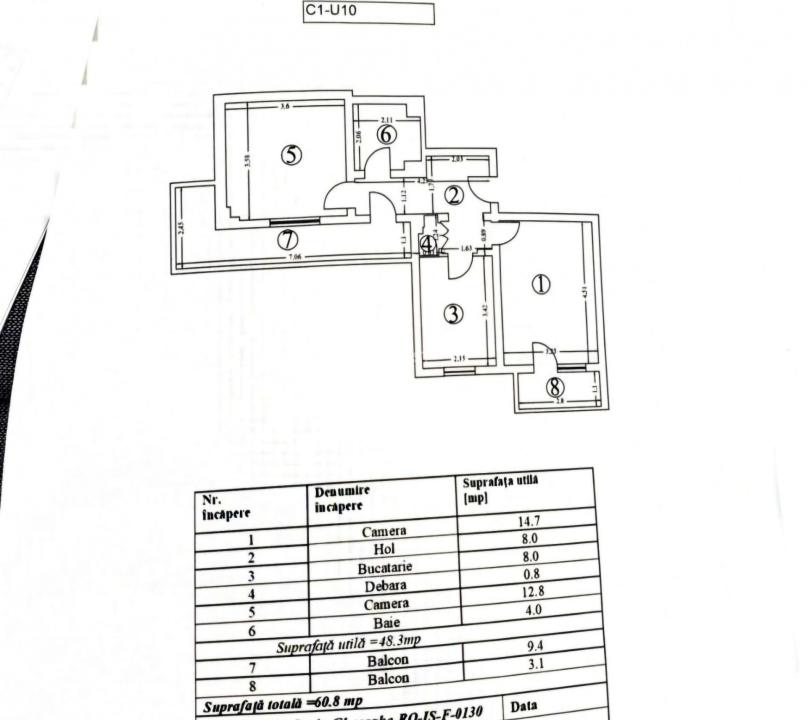 Centru - apartament 2 camere  60mp etaj2 - 2