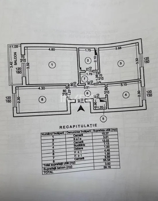 Apartament 3 camere-Tatarasi-Flora-etaj 2 - 6