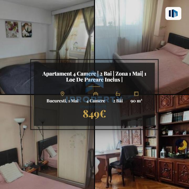 Apartament 4 Camere | 2 Bai | Zona 1 Mai| 1 Loc De Parcare Inclus | - fotografie proprietate 1