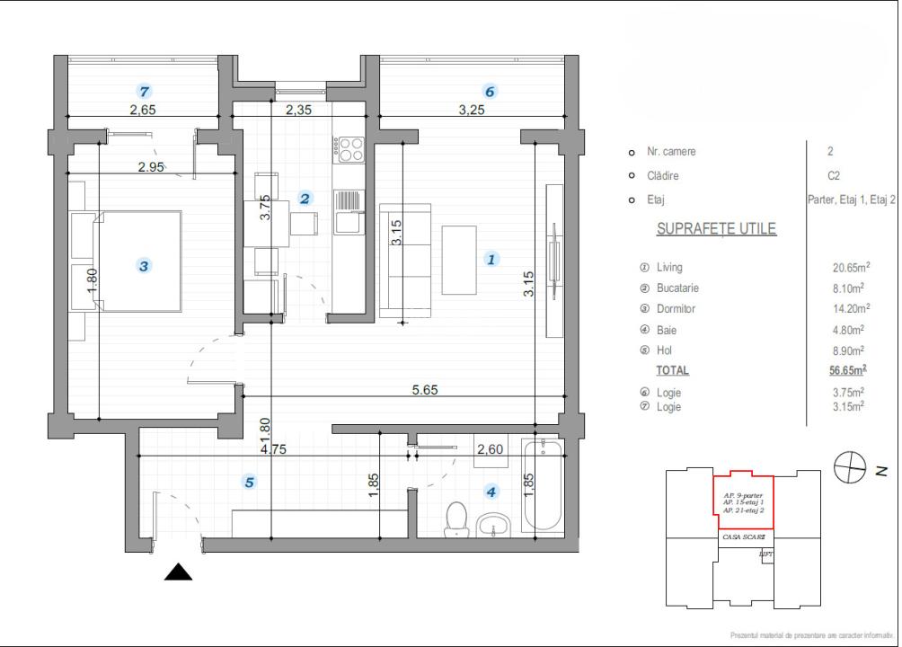 COMISION 0%! INTABULAT! 2 CAMERE DECOMANDAT 63 MP POPAS PACURARI - 2