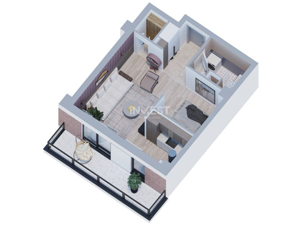 Apartament 1 camera TIP STUDIO , etajul 1 , bloc nou , GALATA !!! - 10