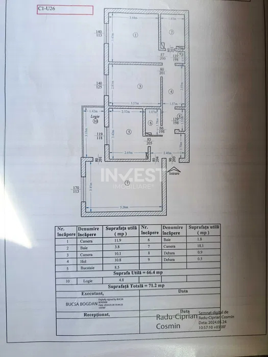 Apartament de vanzare 3 camere, zona Canta, Iasi - 7