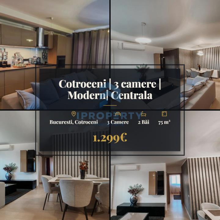 Cotroceni | 3 camere | Modern| Centrala Proprie | Parcare - fotografie proprietate 1