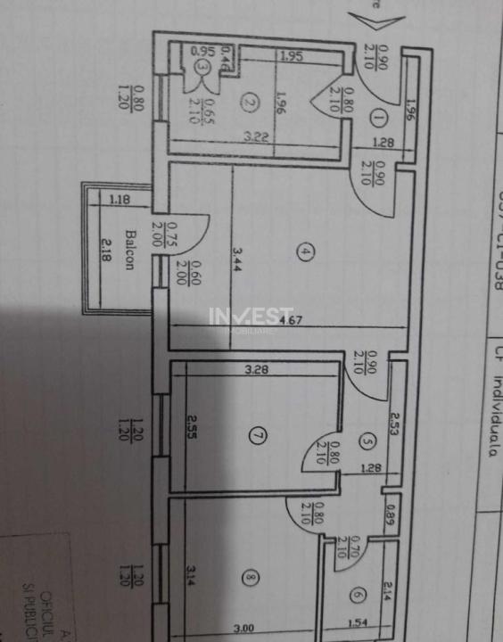 Apartament 3 camere- zona Dacia - 8