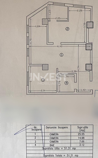 Apartament 3 camere-Bloc nou-etaj intermediar - 1