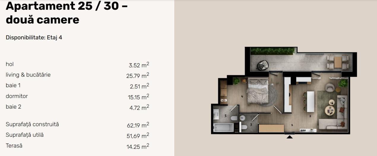 Apartament 2 camere Premium - zona Obor — imaginea 2