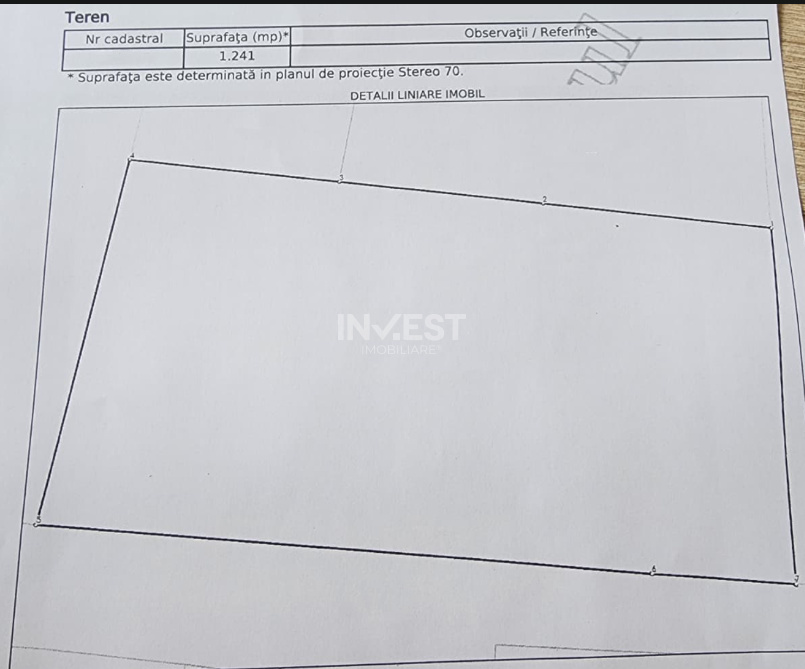 TEREN  INTRAVILAN VLADICENI, IASI, 1241 MP  - 1