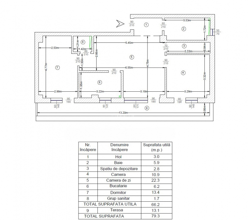 COMISION 0%! INTABULAT! 3 CAMERE 2 BAI+ TERASA CU VEDERE PANORAMICA  - 14