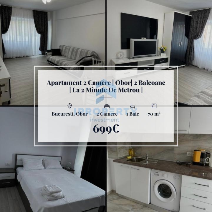 Apartament 2 Camere | Obor| 2 Balcoane | La 2 Minute De Metrou |  - fotografie proprietate 1