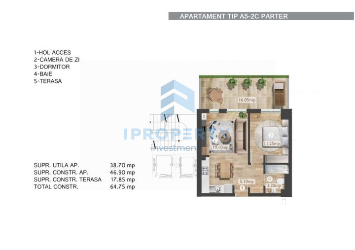 Apartament 2 camere Belvedere Residence complet utilat si mobilat  - fotografie proprietate 10