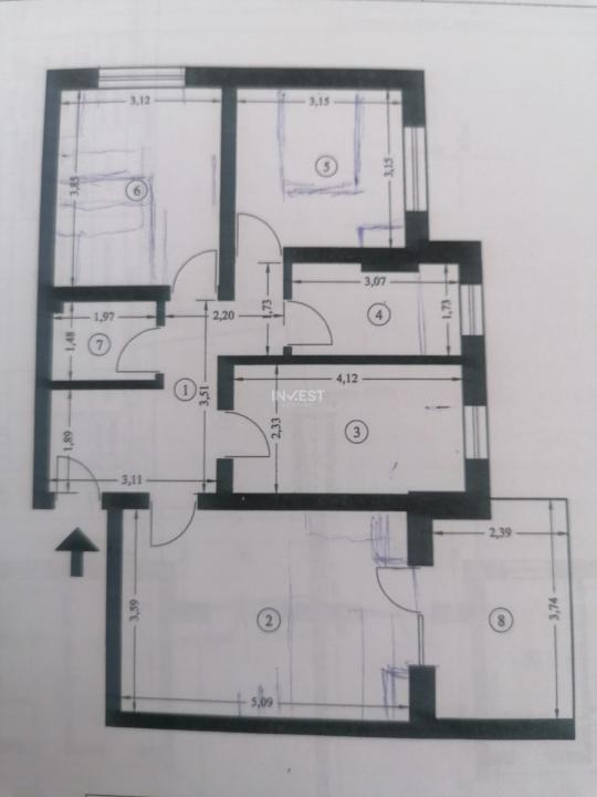 3 CAMERE 2 BAI MOBILAT+ UTILAT 76MP POPAS PACURARI, IASI - 22