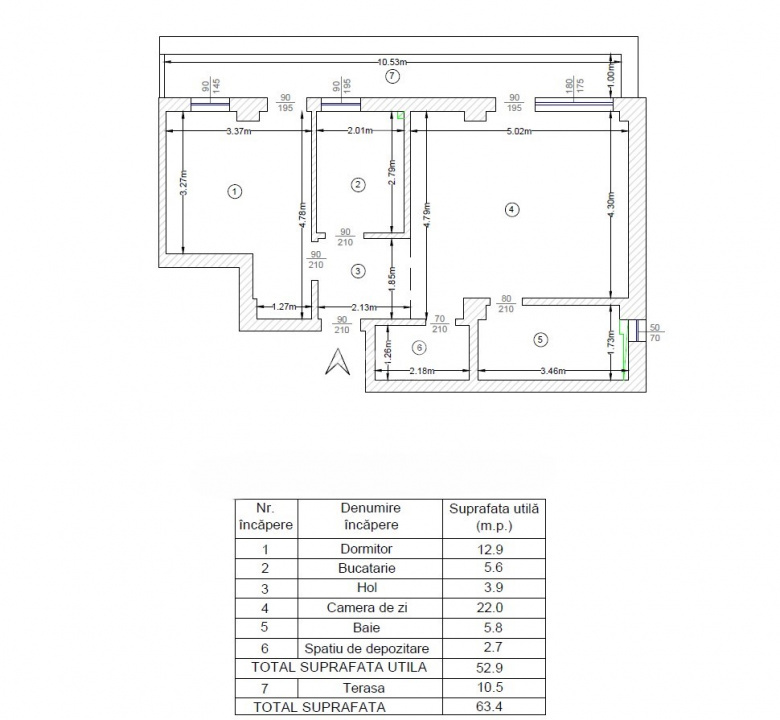 COMISION 0%! INTABULAT! 2 CAMERE+ TERASA CU VEDERE PANORAMICA  - 12