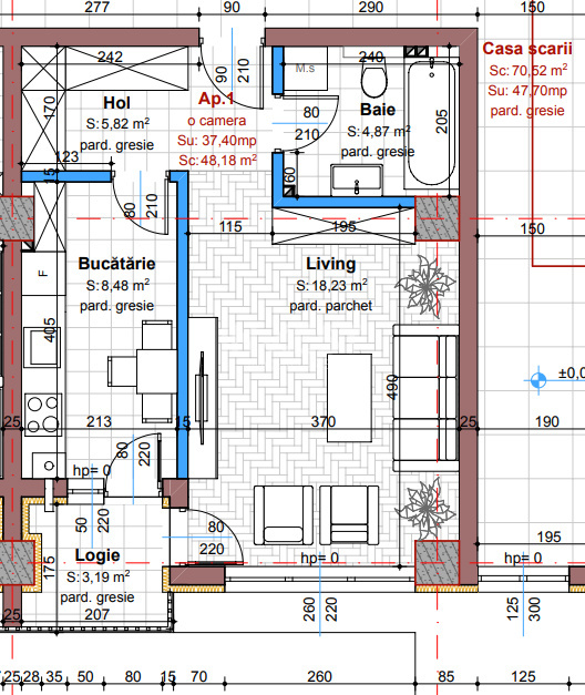 APARTAMENT 1 CAMERA, VALEA ADANCA, 5 DRUMURI, PRET DIRECT DE LA DEZVOLTATOR - 1