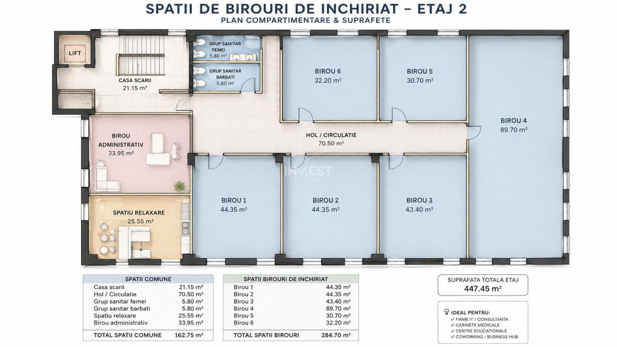 Spații  birouri de închiriat in zona Galata, COMISION 0% !!! Mutare imediata - 12
