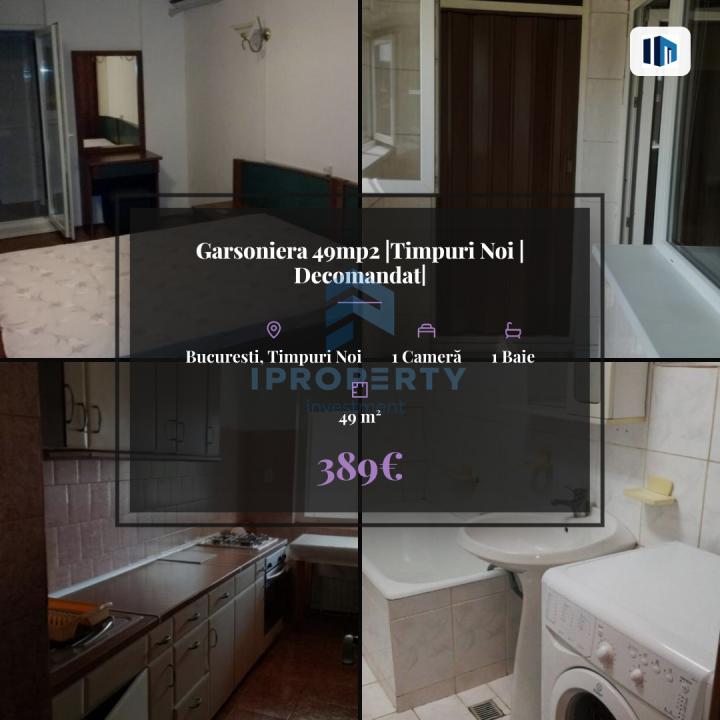 Garsoniera 49mp2 |Timpuri Noi | Decomandat| - fotografie proprietate 1