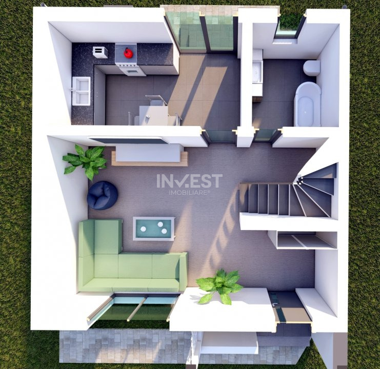 Vile înșiruite cu Teren și Parcare Privată - Zona Popas Păcurari, Iași - 3