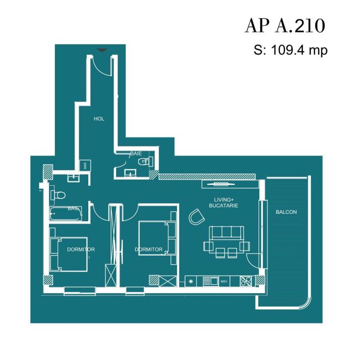 Apartament 3 camere în My Place North — imaginea 6