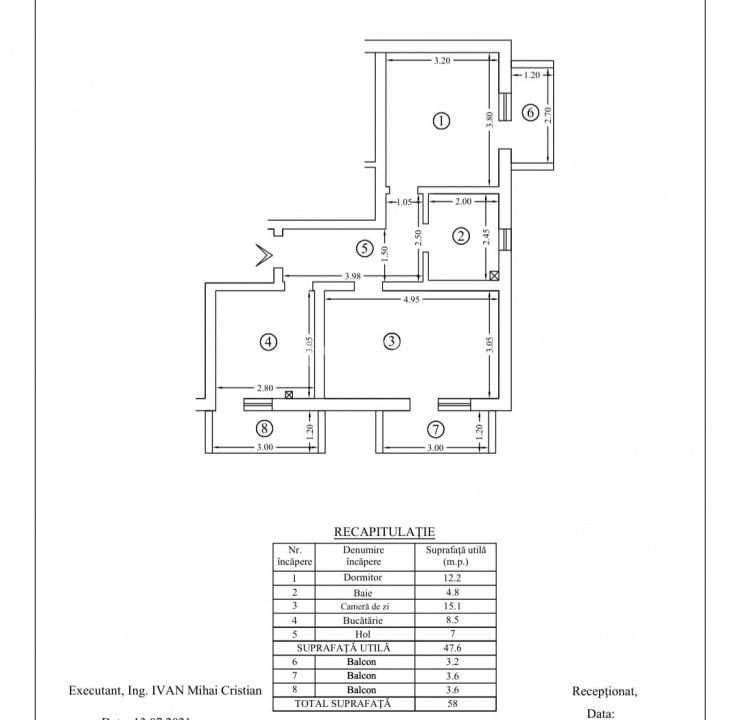Apartament cu 2 camere decomandat în bloc nou, etaj 1, mobilat &amp; utilat - 16
