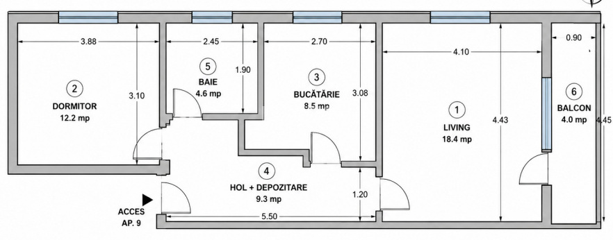 Apartament 2 Camere, Prima inchiriere, Parcare Inclusa. Popas Pacurari - 13