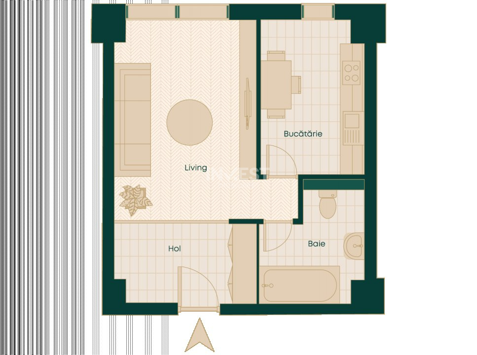 *UNIREA TOWERS* APARTAMENT 1 CAMERĂ - DECOMANDAT - 6