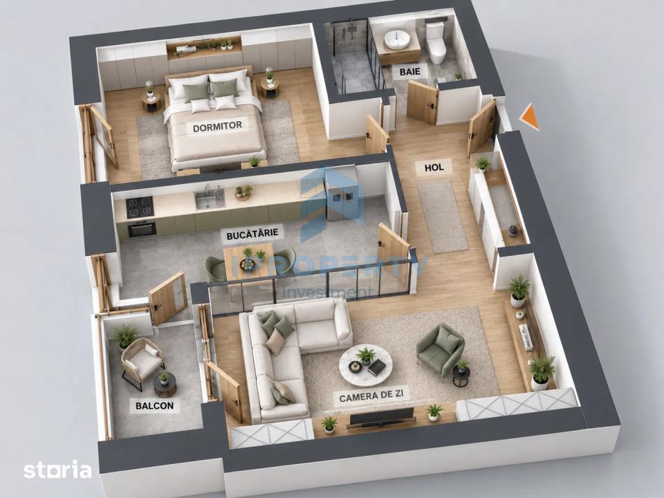 2 Camere | Akcent City | Decomandat | Bloc 2026 | Parcare | 58 MP - fotografie proprietate 1