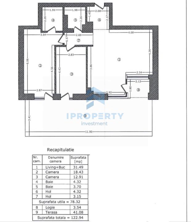 Aviației Park 3 camere cu terasa 18 MP si grădină 22 MP + parcare - fotografie proprietate 20