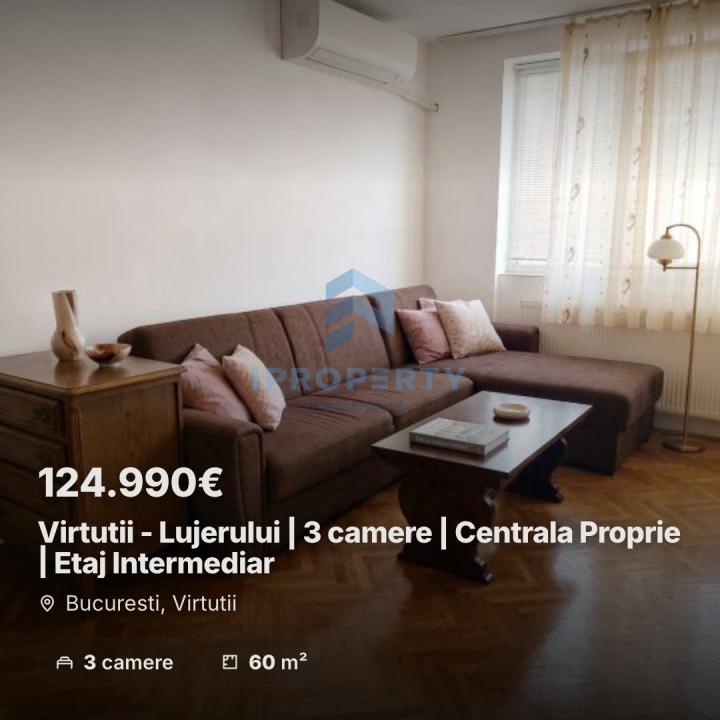 Virtutii - Lujerului | 3 camere | Centrala Proprie | Etaj Intermediar - fotografie proprietate 1