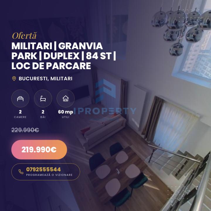 Militari | GranVia Park | Duplex | 84 ST | Loc de parcare  - fotografie proprietate 1