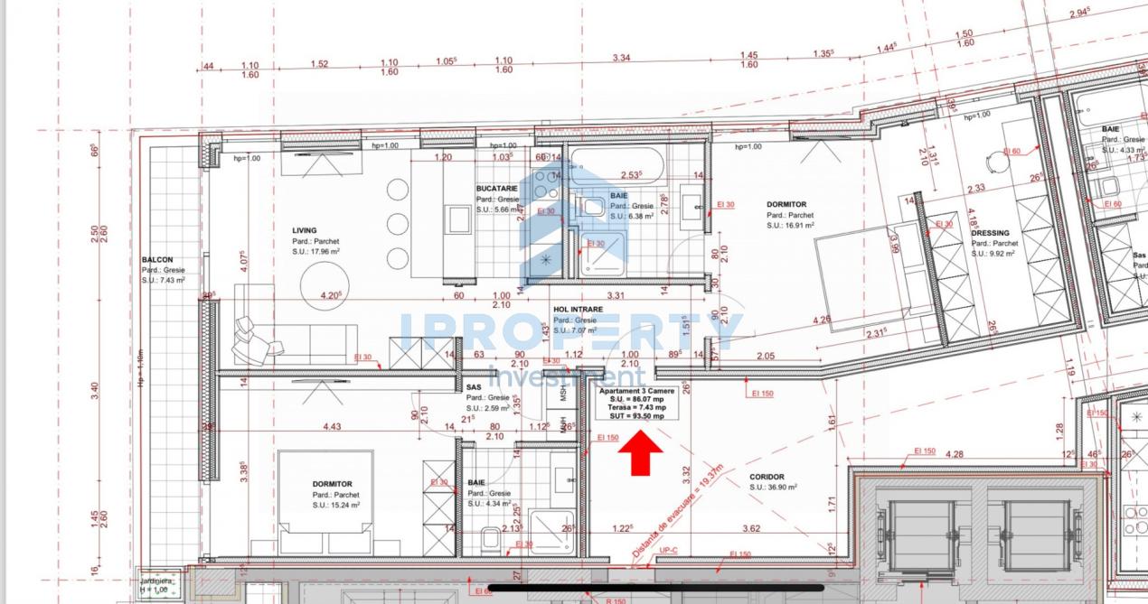 Union Plaza Bd Unirii 3 Camere Etaj 8/8 Parcare Subterana  - fotografie proprietate 11