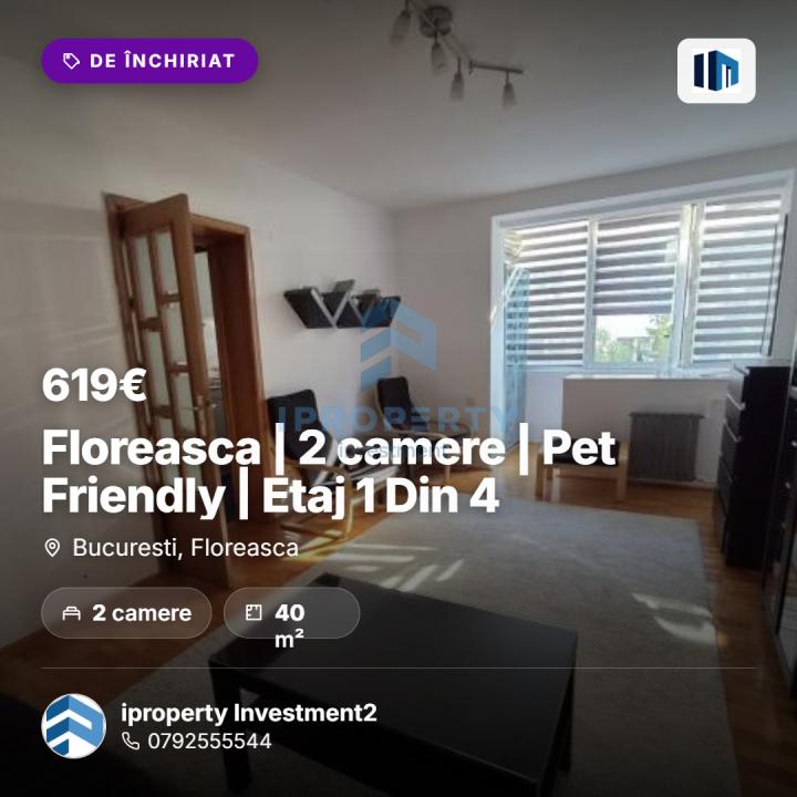 Floreasca | 2 camere | Pet Friendly | Etaj 1 Din 4 - fotografie proprietate 1