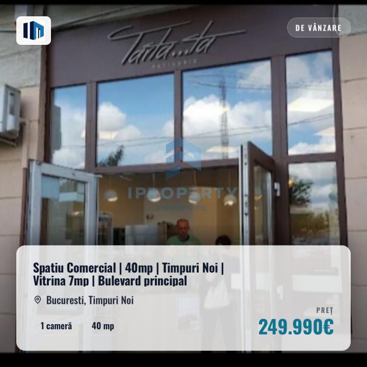 Spatiu Comercial | 40mp | Timpuri Noi | Vitrina 7mp | Bulevard principal - fotografie proprietate 1