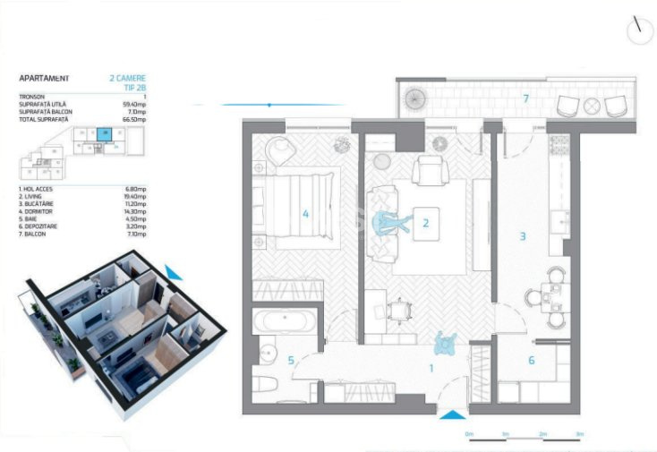APARTAMENT CU 2 CAMERE NICOLINA - 11
