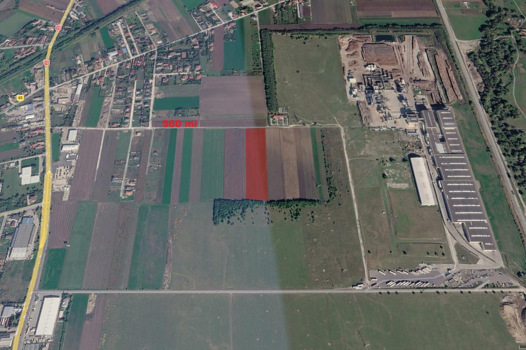 Teren intravilan 17.204 mp Stupini – zonă mixtă ZM, POT 40%, CUT 1,5
