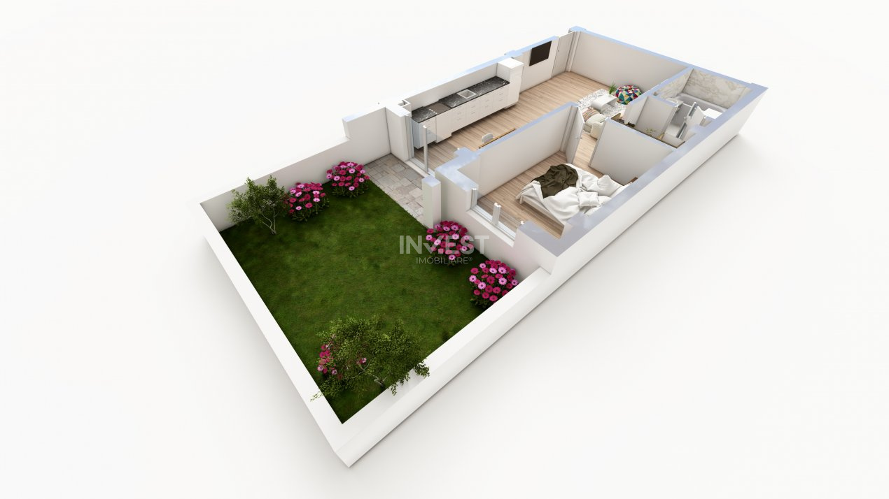COMISION 0% ! 2 CAMERE CU GRADINA 43MP POPAS PACURARI - 2